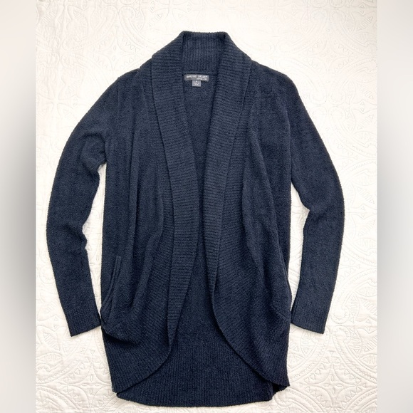 Barefoot Dreams Cardigan Cozy Chic Lite Circle Cardi Black Size Small - Picture 2 of 16